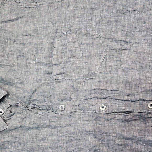 Cubavera Blue Casual Button Down Shirt - Picture 9 of 13